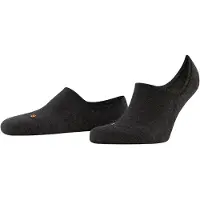 Falke Keep Warm onzichtbar eenkleurig wol footies unisex grijs - maat 39-41