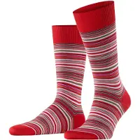 Falke Sokken rood, Gestreept
