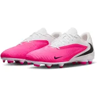 Nike Phantom 6 Low Club Gras / Kunstgras Voetbalschoenen (MG) Wit Felroze Zwart