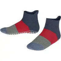 Falke Colour Block sokken met anti-slip noppen rood/blauw/grijs Jongens/Meisjes Katoen - maat 39-42