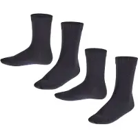 Falke Happy sokken - zwart (set van 2) Meisjes Katoen Effen - maat 27-30
