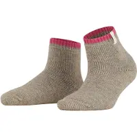 Falke Cosy Plush gedessineerd wol alpaca sokken dames bruin - maat 35-38