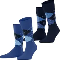 Burlington Sokken saffier / donkerblauw / zwart