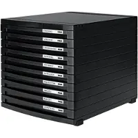 HAN CONTUR 1510-13 Ladebox Zwart DIN A4, DIN B4, DIN C4 Aantal lades: 10