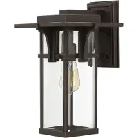 Elstead Lighting Wandlamp buiten Manhattan, brons / oud-messing, metaal, Industrieel design, Wandlamp buiten