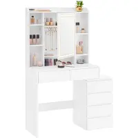 Vasagle Kaptafel met LED verlichting modern wolk wit