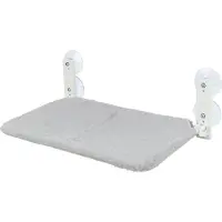 Trixie - Hangmat Voor Aan Raam - Opvouwbaar - Pluche/Mesh - Wit/Grijs - 58X34 cm