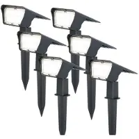 HOFTRONIC™ 6x Odessa LED Solar Tuinspot Prikspot 6000K daglicht wit IP65 waterdicht - Tuin spots, spots bodem buiten