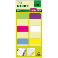 Sigel Tabmarker Film extra - sterk 25x38mm 6 kleuren limoen