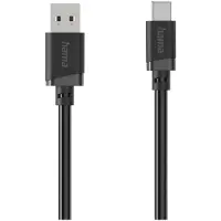 Hama 00201812 USB-laadkabel USB 2.0 USB-A stekker, USB-C stekker 2 m Zwart