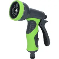 Kinzo 3-Delige Sproeikop Set Tuinslang - Spuitpistool, Sproeipistool en Uitschuifbare Sproeikop 15" - 8 Sproei Standen - Aansluiting Tuinslang - Groen/Zwart