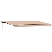 vidaXL Uitschuifbare luifel Meerkleurig 500 × 350 cm Polyester
