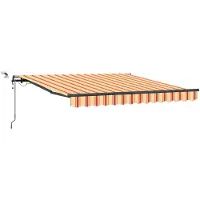 vidaXL Uitschuifbare luifel Geel en Oranje 350 x 250 cm Polyester