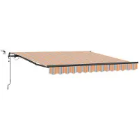 vidaXL Uitschuifbare luifel Meerkleurig 350 x 250 cm Polyester
