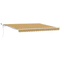 vidaXL Uitschuifbare luifel Meerkleurig 400 × 350 cm Polyester