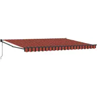 vidaXL Uitschuifbare luifel Oranje en Bruin 450 x 300 x 165 cm