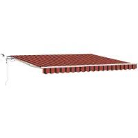 vidaXL Uitschuifbare luifel Oranje en Bruin 400 × 300 cm Polyester