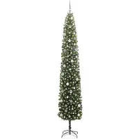 vidaXL Kunstkerstboom Groen 270 cm PVC en Staal en Kunststof