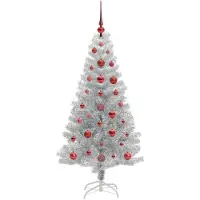 vidaXL Kerstboom Zilver 120 cm PET