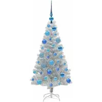 vidaXL Kerstboom Zilver 120 cm PET