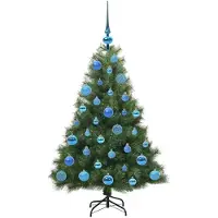 vidaXL Kunstkerstboom met 150 LED met standaard Groen 120 cm PE en PVC