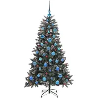 vidaXL Kunstkerstboom Groen 150 cm PVC en Plastic en Staal