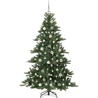 vidaXL Kunstmatige Hinged Kerstboom Groen 180 cm PVC en Staal