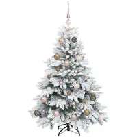 vidaXL Kunstkerstboom met 150 LED met standaard Wit 120 cm PE en PVC