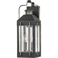 HINKLEY LED Wand Buitenlamp Fitzgerald | 2X E14 Max 40W | IP44 | Dimbaar | Textured Black with Burnished Bronze