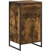 vidaXL Dressoir Rook Eik 43 x 36 x 75,5 cm Bewerkt hout