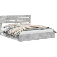vidaXL Opbergbed met lade Beton Grijs 180 x 200 cm Bewerkt hout