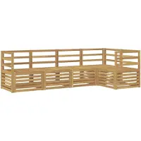 vidaXL Buiten bank set 5 st Wit Massief Acacia Hout