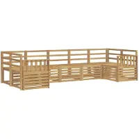 vidaXL Buiten bank set 7 st Wit Massief Acacia Hout