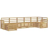 vidaXL Buiten bank set 7 st Wit