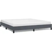 vidaXL Bedframe zonder matras donkergrijs California King-formaat fluweel