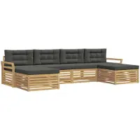 vidaXL Buiten bank set 6 st Wit en antracietkleurig