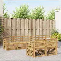 vidaXL Buiten bank set 8 st Wit Massief Acacia Hout