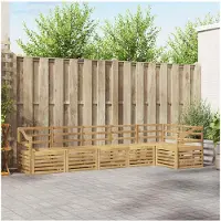 vidaXL Buiten bank set 6 st Wit Massief Acacia Hout