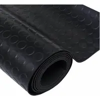 vidaXL Vloermat met stippen Zwart 1 x 5 m Rubber