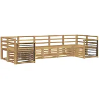 vidaXL Buiten bank set 7 st Wit Massief Acacia Hout