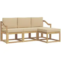 vidaXL Buiten bank set 4 st