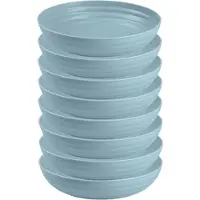 PlasticForte Kommetjes/schaaltjes - 8x - dessert/ontbijt - kunststof - D22 x 5.5 cm - ijsblauw