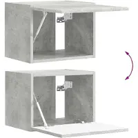 vidaXL TV Wandkast 2 st Beton Bewerkt hout