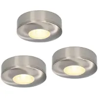 HOFTRONIC™ Set van 3 LED Opbouwspots Pavo RVS 3 Watt 2700K 300lm Ultra dun 23 mm