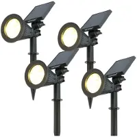 HOFTRONIC™ 4x Bend LED Solar Prikspot 3000K warm wit IP65 waterdicht Tuinspot - Tuin spots, spots bodem buiten