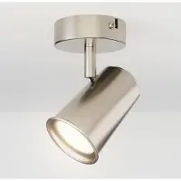 HOFTRONIC™ Riga LED Plafondspot RVS - Draaibaar en Dimbaar - GU10 plafondlamp 4000K neutraal wit - 5W 400 Lumen - Opbouw spot voor woonkamer