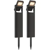 HOFTRONIC™ 2x Alton - Solar LED Padverlichting - Tuinpadverlichting Prikspot - Kantelbaar - 2 Lichtstanden - IP54 waterdicht - Sfeervol 3000K warm wit licht - Z