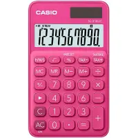 Casio SL-310UC-RD - Zakrekenmachine - 10-cijferig display - Zonne- en batterijvoeding - Rood