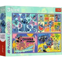 Trefl puzzel Disney Lilo & Stitch - 4x250 stukjes - FSC Mix.