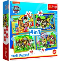Paw Patrol Trefl - Puzzles - "4in1" - Holiday / Viacom